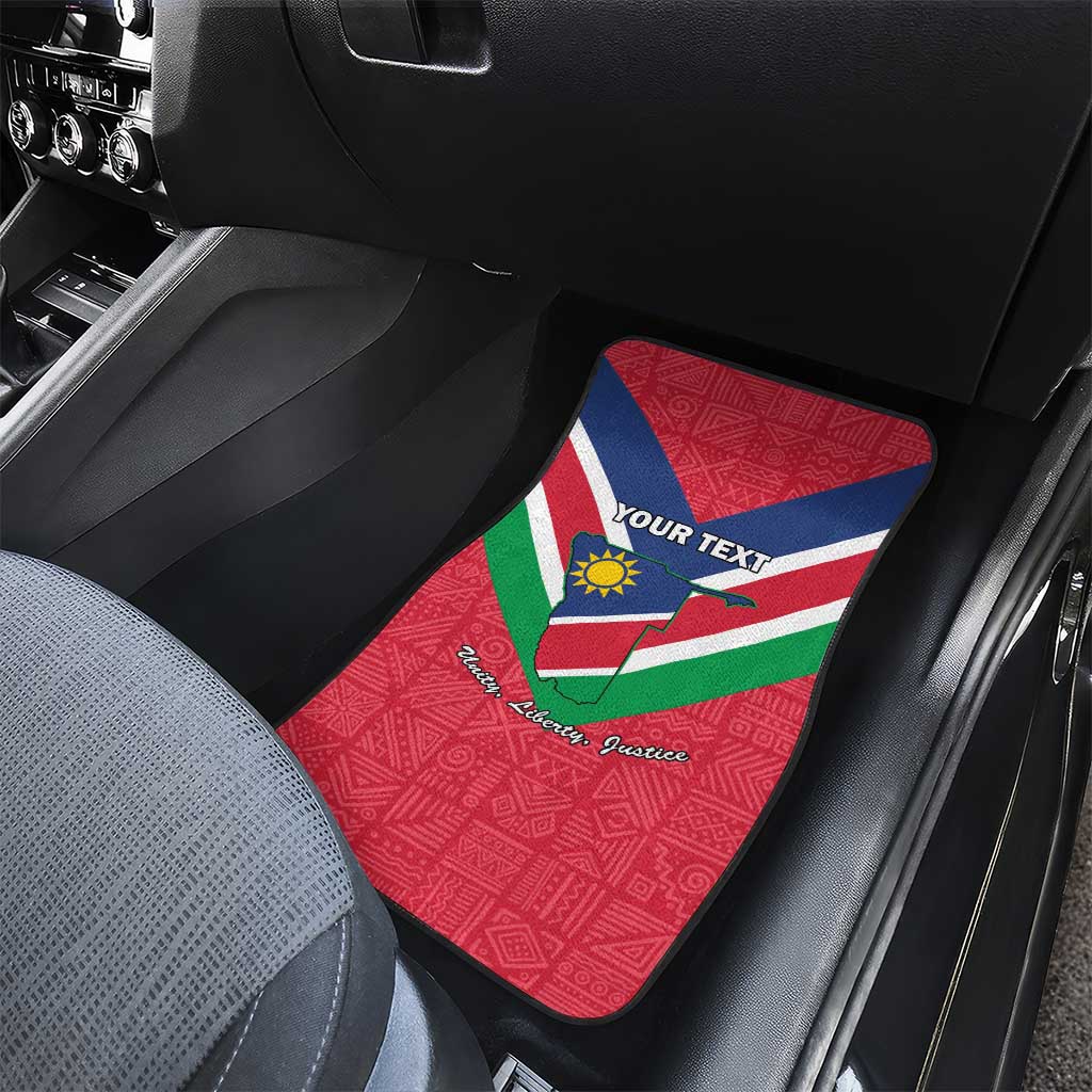 Personalised Namibia Car Mats Coat Of Arms With Flag Map - Happy Independence Day