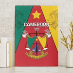 Cameroon National Day Canvas Wall Art Lion Mix Coat Of Arms Style