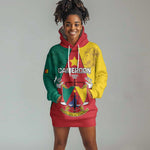 Personalised Cameroon National Day Hoodie Dress Lion Mix Coat Of Arms Style