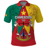 Personalised Cameroon National Day Polo Shirt Lion Mix Coat Of Arms Style