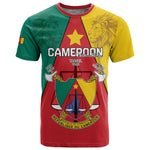 Personalised Cameroon National Day T shirt Lion Mix Coat Of Arms Style