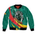 Personalised Happy Cameroon National Day Bomber Jacket Lion With Coat Of Arms - Curve Style