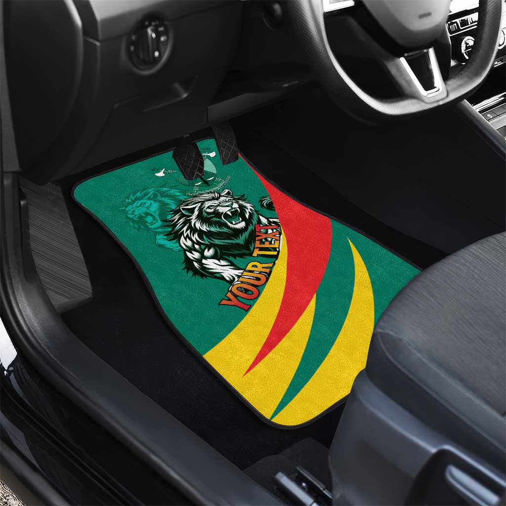 Personalised Happy Cameroon National Day Car Mats Lion With Coat Of Arms - Curve Style
