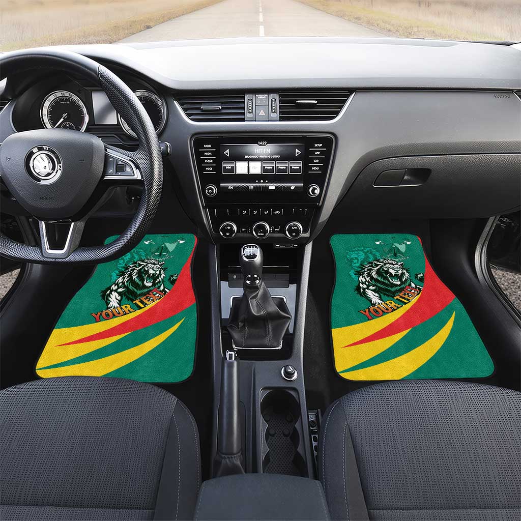 Personalised Happy Cameroon National Day Car Mats Lion With Coat Of Arms - Curve Style
