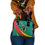 Personalised Happy Cameroon National Day Shoulder Handbag Lion With Coat Of Arms - Curve Style