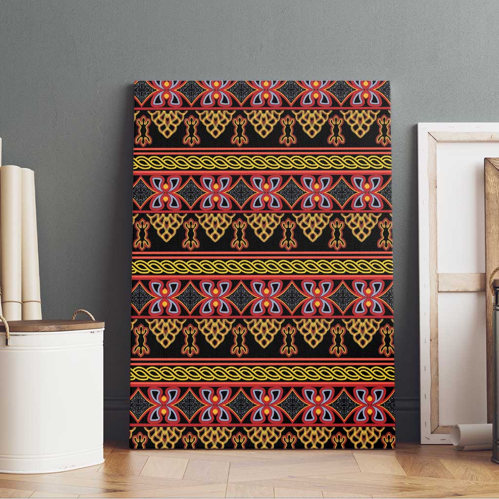 Toghu Cameroon Canvas Wall Art Traditional Pattern