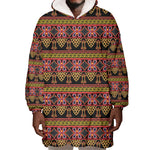 Toghu Cameroon Wearable Blanket Hoodie Traditional Pattern