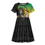 Personalized Ethiopia Kid Short Sleeve Dress Happy National Day