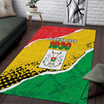 Happy Burkina Faso Area Rug Independence Day - Bogolan Pattern - African Pride