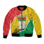 Personalized Happy Burkina Faso Bomber Jacket Independence Day - Bogolan Pattern - African Pride