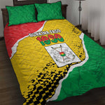Happy Burkina Faso Quilt Bed Set Independence Day - Bogolan Pattern - African Pride