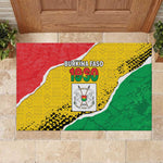 Happy Burkina Faso Rubber Doormat Independence Day - Bogolan Pattern - African Pride