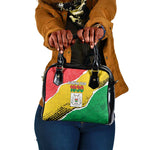 Happy Burkina Faso Shoulder Handbag Independence Day - Bogolan Pattern - African Pride
