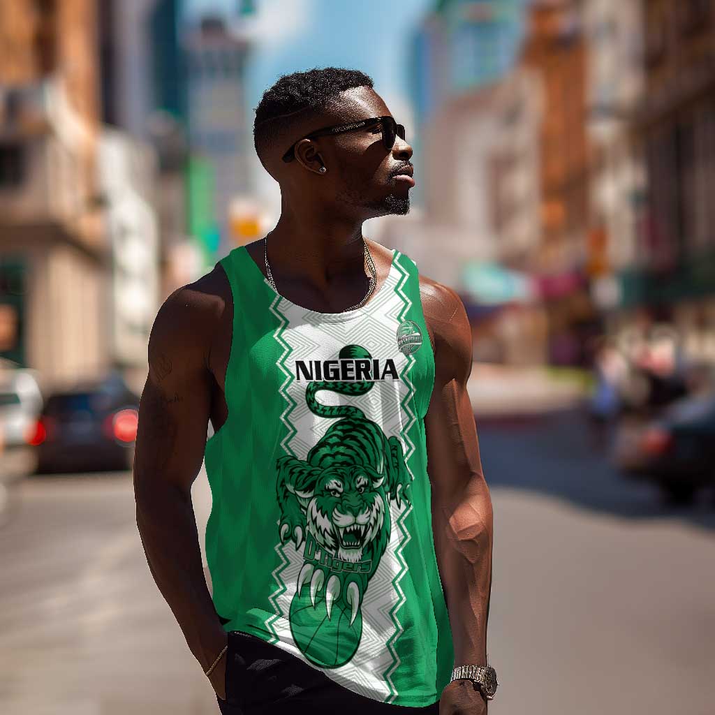 Afro Basketball Custom Nigeria Men Tank Top Go Champions DTigers - African Pride