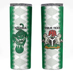 Afro Basketball Custom Nigeria Skinny Tumbler Go Champions DTigers - African Pride
