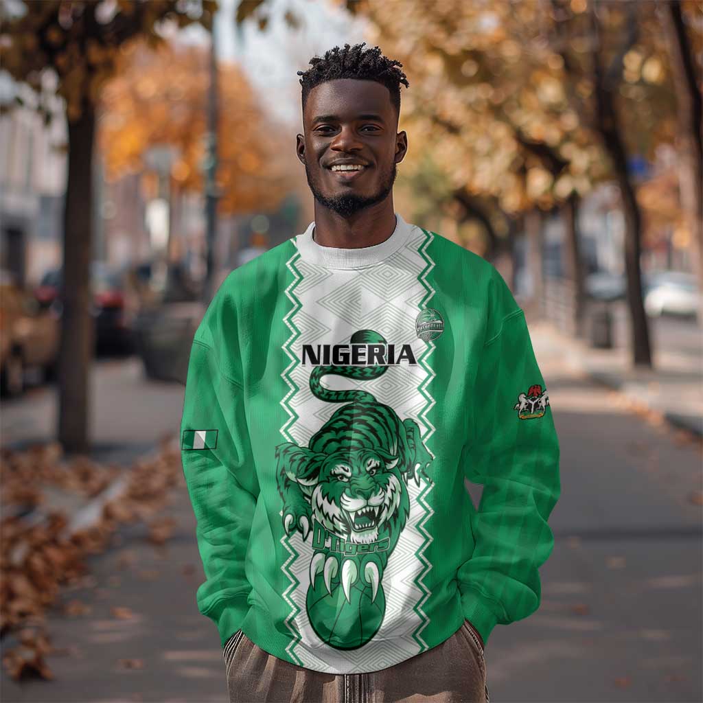 Afro Basketball Custom Nigeria Sweatshirt Go Champions DTigers - African Pride