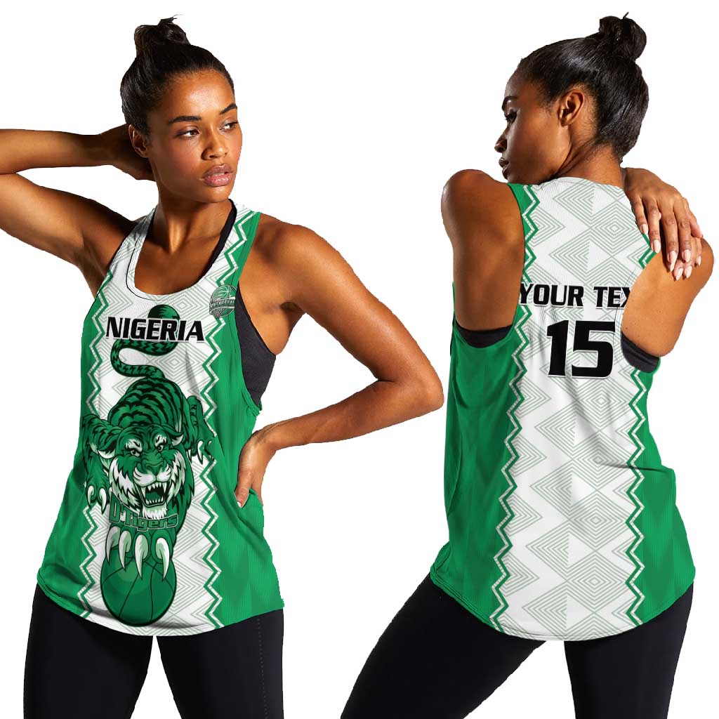 Afro Basketball Custom Nigeria Women Racerback Tank Go Champions DTigers - African Pride