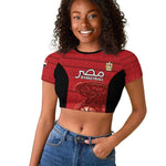 Afro Basketball Custom Egypt Raglan Cropped T shirt Come On Pharaohs - African Pride