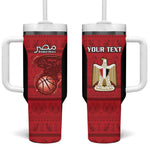 Afro Basketball Custom Egypt Tumbler With Handle Come On Pharaohs - African Pride