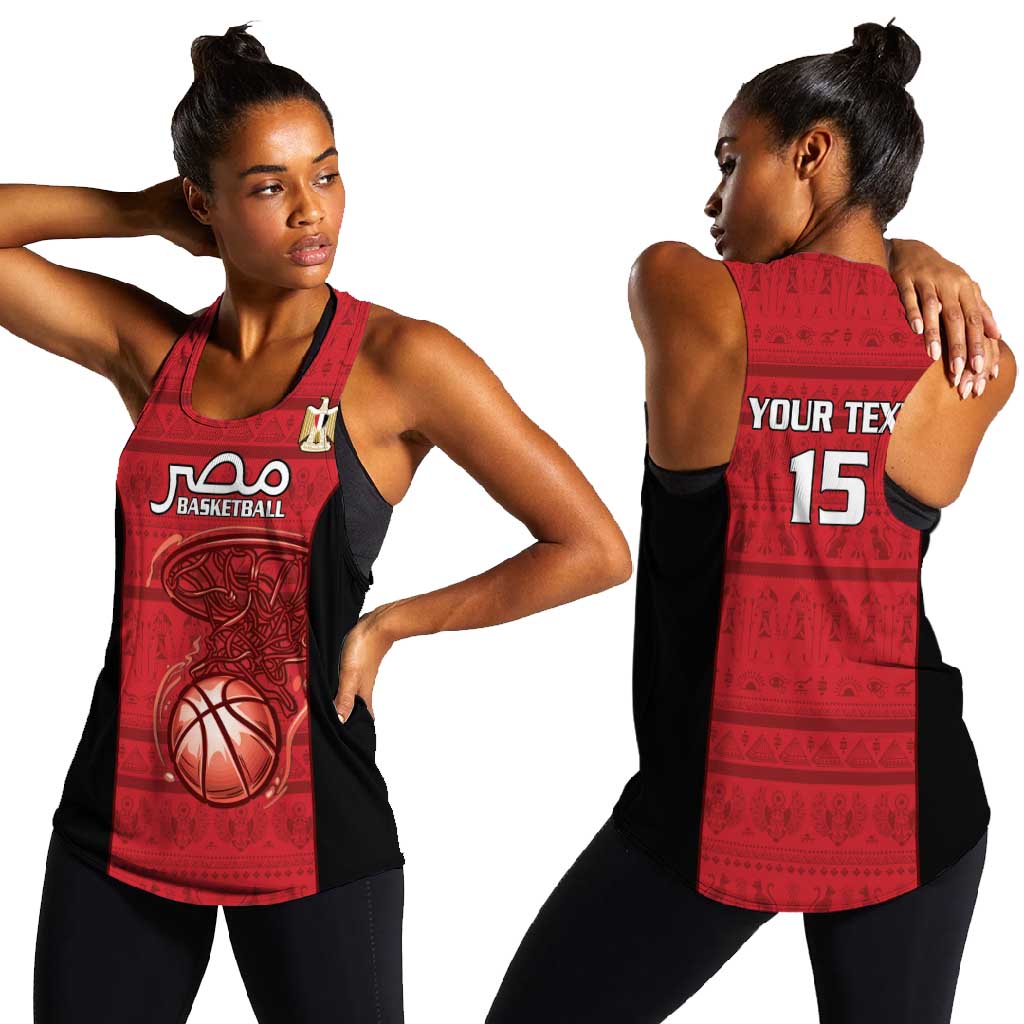 Afro Basketball Custom Egypt Women Racerback Tank Come On Pharaohs - African Pride