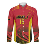 Afro Basketball Custom Angola Long Sleeve Button Shirt Go Champions - African Pride