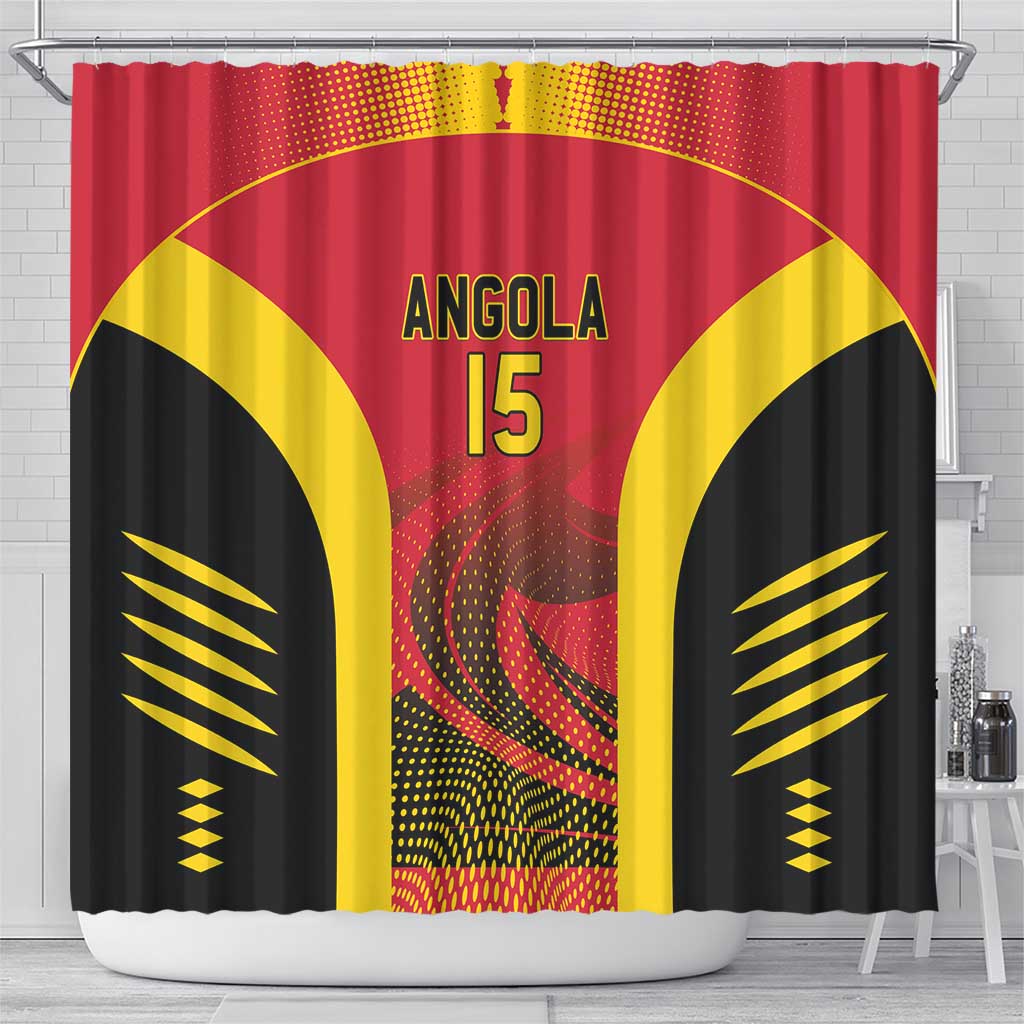 Afro Basketball Custom Angola Shower Curtain Go Champions - African Pride