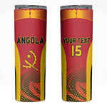 Afro Basketball Custom Angola Skinny Tumbler Go Champions - African Pride