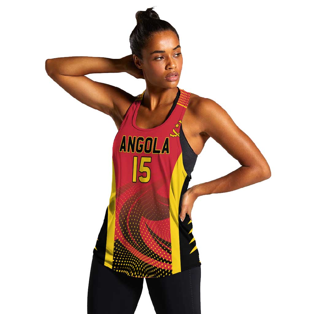 Afro Basketball Custom Angola Women Racerback Tank Go Champions - African Pride