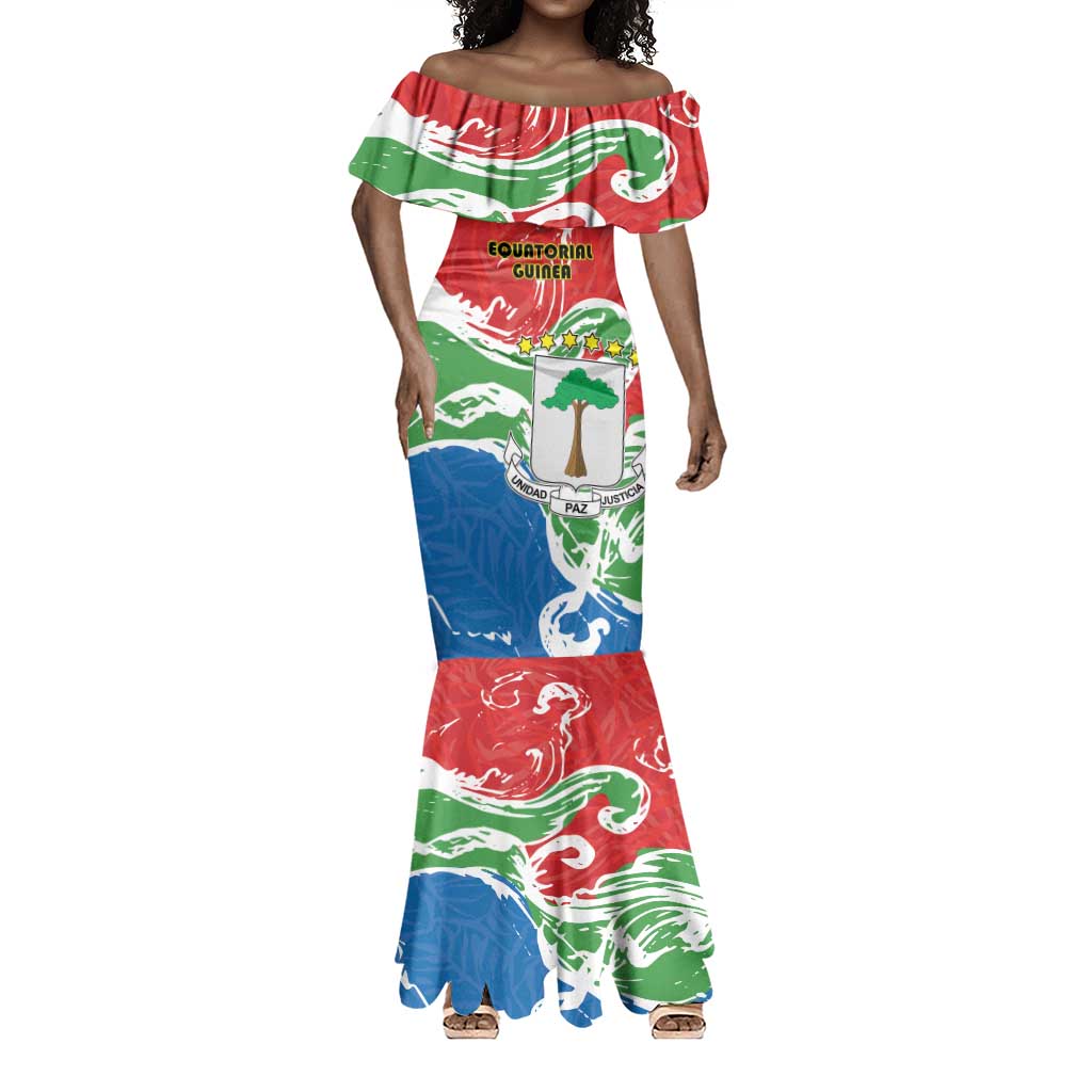Equatorial Guinea Personalized Mermaid Dress Happy Independence Day - African Pride
