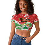 Equatorial Guinea Personalized Raglan Cropped T shirt Happy Independence Day - African Pride