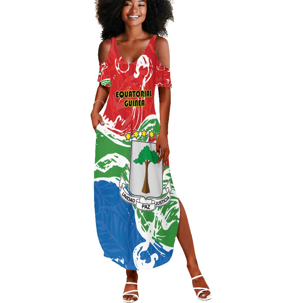 Equatorial Guinea Personalized Summer Maxi Dress Happy Independence Day - African Pride