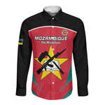 Afro Mozambique Football Custom Long Sleeve Button Shirt Go Os Mambas