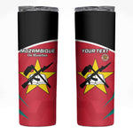 Afro Mozambique Football Custom Skinny Tumbler Go Os Mambas