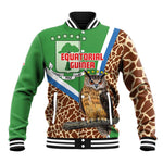 Personalised Equatorial Guinea Baseball Jacket Bubo Poensis With Coat Of Arms