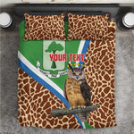 Personalised Equatorial Guinea Bedding Set Bubo Poensis With Coat Of Arms