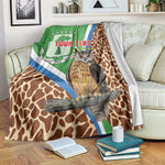 Personalised Equatorial Guinea Blanket Bubo Poensis With Coat Of Arms