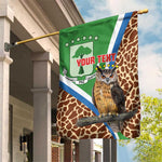 Personalised Equatorial Guinea Garden Flag Bubo Poensis With Coat Of Arms