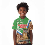 Personalised Equatorial Guinea Kid Polo Shirt Bubo Poensis With Coat Of Arms