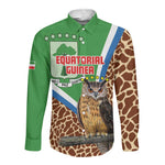 Personalised Equatorial Guinea Long Sleeve Button Shirt Bubo Poensis With Coat Of Arms