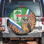 Personalised Equatorial Guinea Spare Tire Cover Bubo Poensis With Coat Of Arms