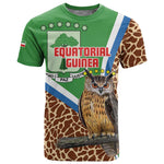 Personalised Equatorial Guinea T shirt Bubo Poensis With Coat Of Arms