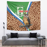 Personalised Equatorial Guinea Tapestry Bubo Poensis With Coat Of Arms