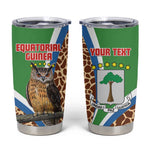 Personalised Equatorial Guinea Tumbler Cup Bubo Poensis With Coat Of Arms