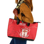 Custom Equatorial Guinea Football Leather Tote Bag Go Champions - Red Version