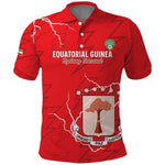 Custom Equatorial Guinea Football Polo Shirt Go Champions - Red Version