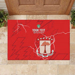 Custom Equatorial Guinea Football Rubber Doormat Go Champions - Red Version