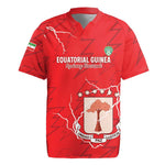Custom Equatorial Guinea Football Rugby Jersey Go Champions - Red Version