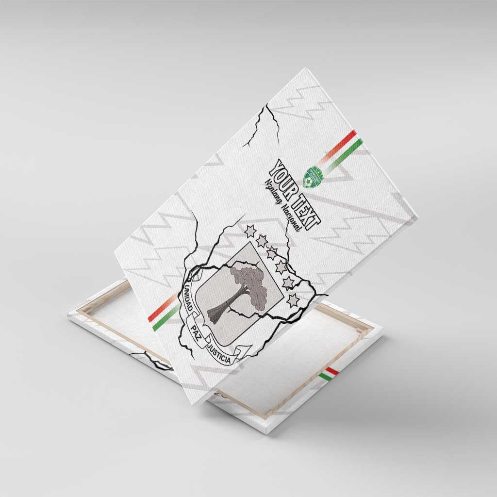 Custom Equatorial Guinea Football Canvas Wall Art Go Champions - White Version