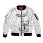 Custom Equatorial Guinea Football Sleeve Zip Bomber Jacket Go Champions - White Version