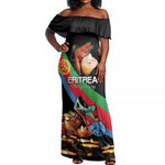 Personalized Eritrea Martyrs Day Off Shoulder Maxi Dress Candlelight Vigil Remembering Our Heroes